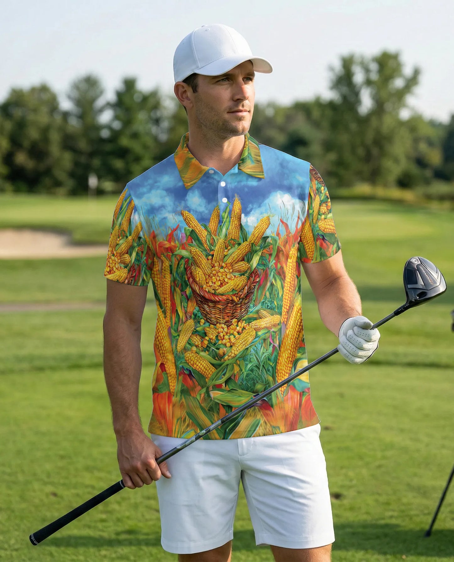 Corn Harvest Farm Field Polo Shirt | Azhobbyshop