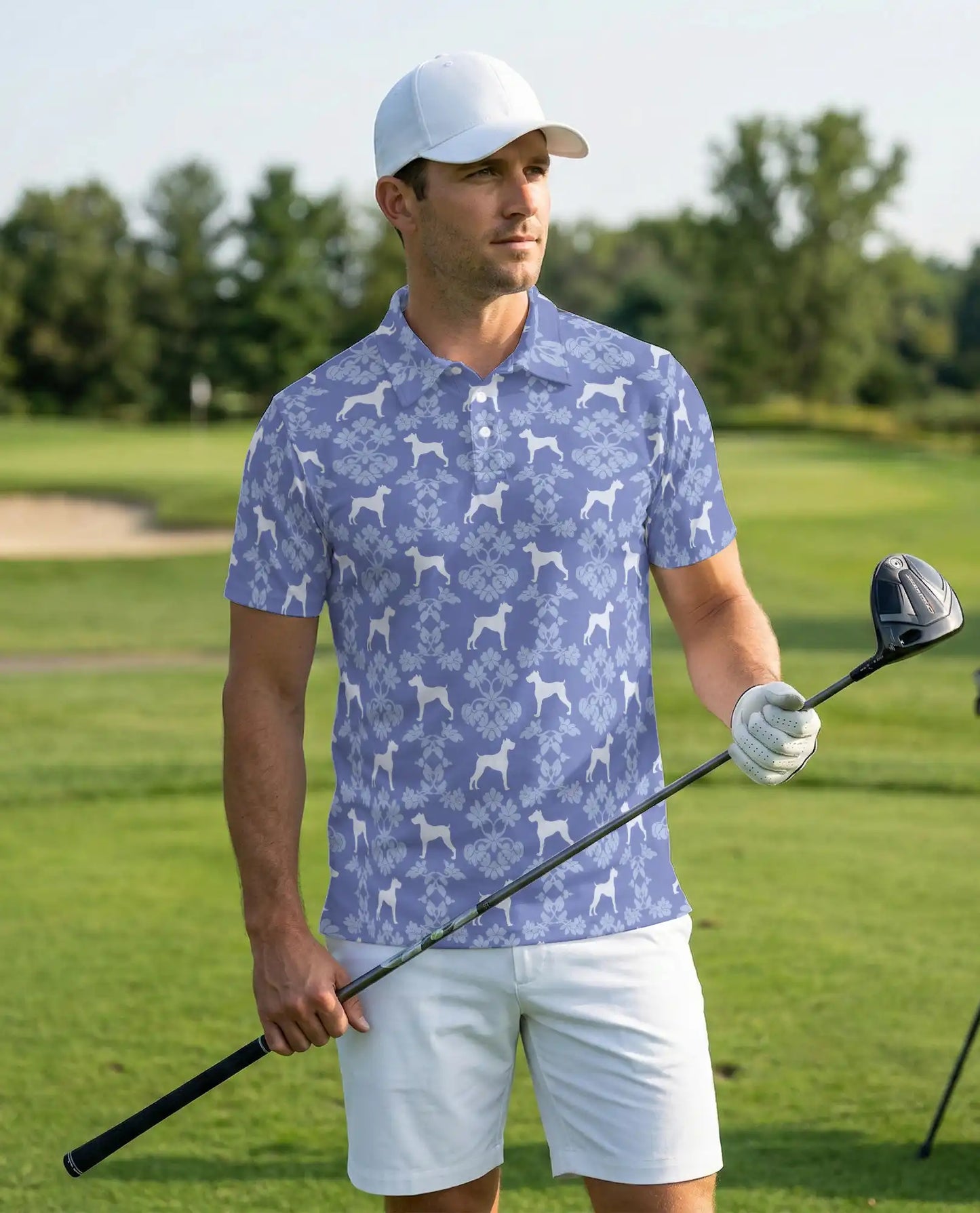 Boxer Dog Floral Pattern Polo Shirt | Azhobbyshop