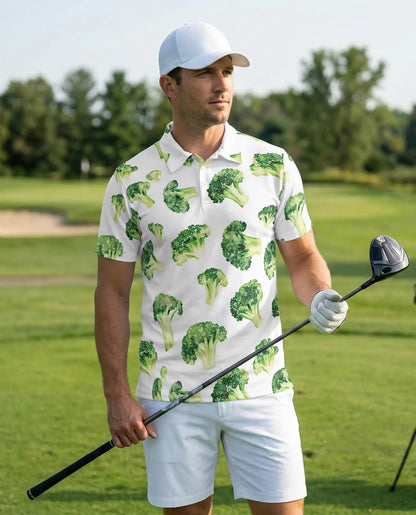 Broccoli Hawaiian Polo Shirt – Funny Vegetable Print Shirt | Azhobbyshop