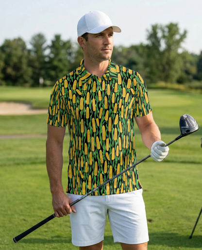 Corn Polo Shirt – Farm Fresh Maize Pattern 3D Print | Azhobbyshop