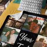Custom Photo Blanket –  Personalized 1st Anniversary Birthday Gifts For Wife Her Him Couple Gifts