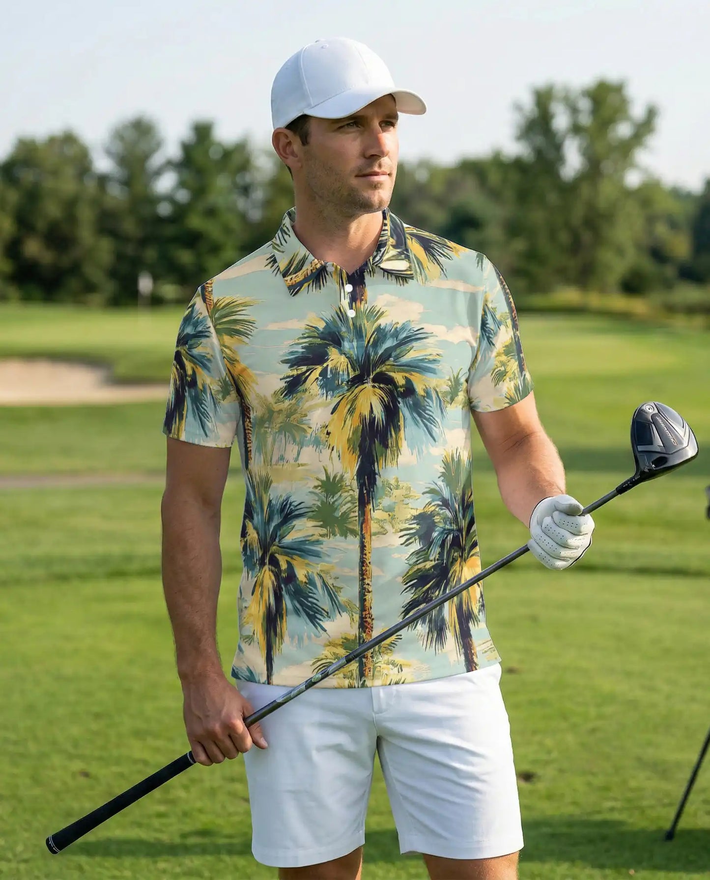 Tropical Hawaiian Palm Tree Polo Shirt | Azhobbyshop