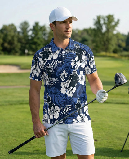 Lacrosse Hawaiian 3D Polo Shirt for Men – Tropical Sports Aloha Style | Azhobbyshop