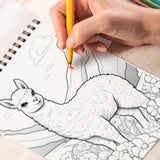 Llama Spiral Bound Coloring Book, Unleash Your Creativity with 30 Coloring Pages, Bringing to Life the Playfulness and Charm of Llamas