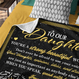 Personalized Daughter Sunflower Blanket – To Our Daughter Throw