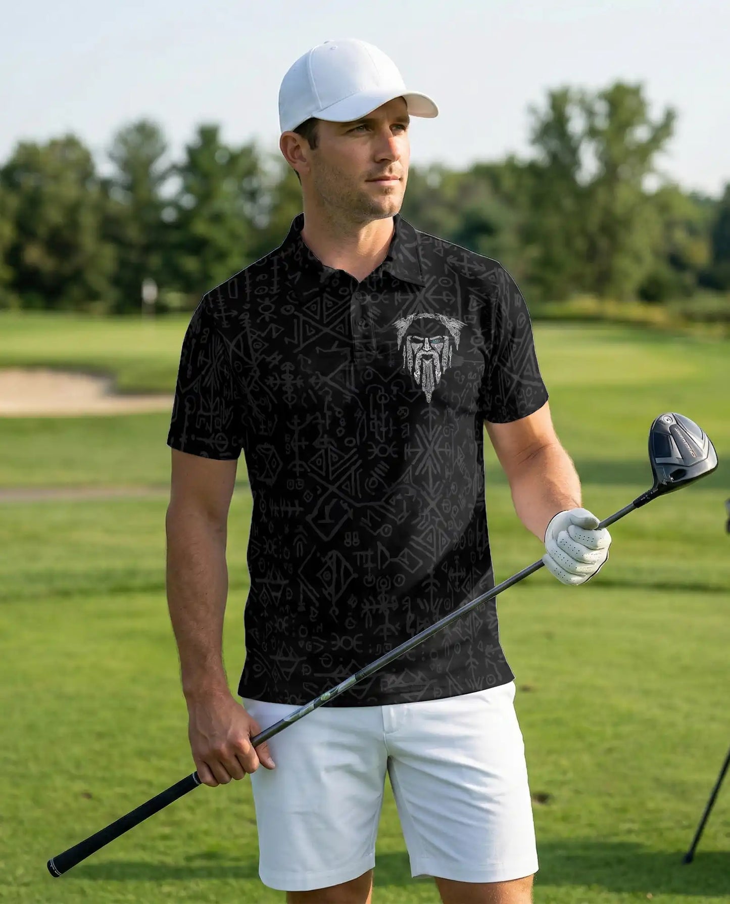 Viking Rune 3D Polo Shirt – Norse Mythology Warrior Design | Azhobbyshop