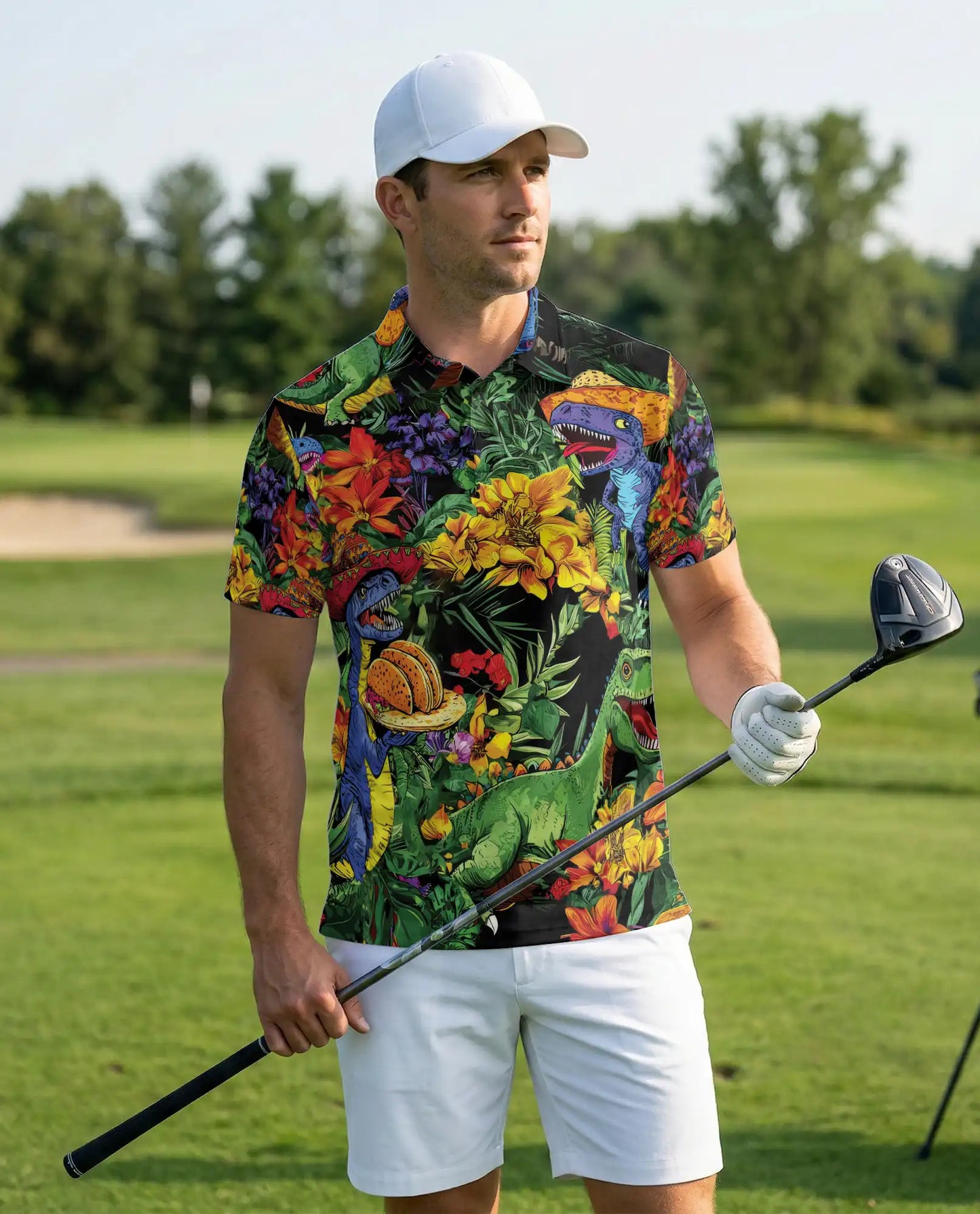 Taco T-Rex Polo Shirt – Funny Dinosaur Hawaiian Style | Azhobbyshop
