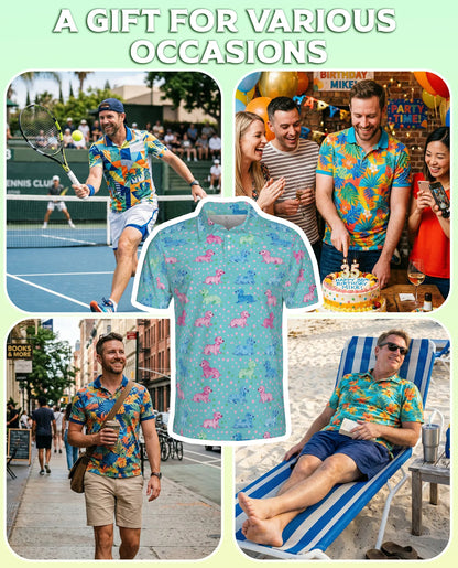 Dachshund Dog Pattern Polo Shirt for Dog Lovers | Azhobbyshop