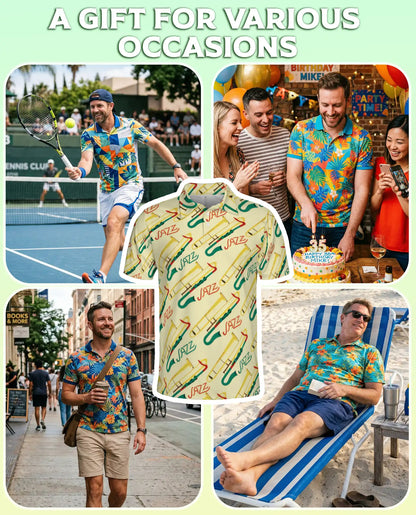 Jazz Trombone Pattern Polo Shirt | Azhobbyshop