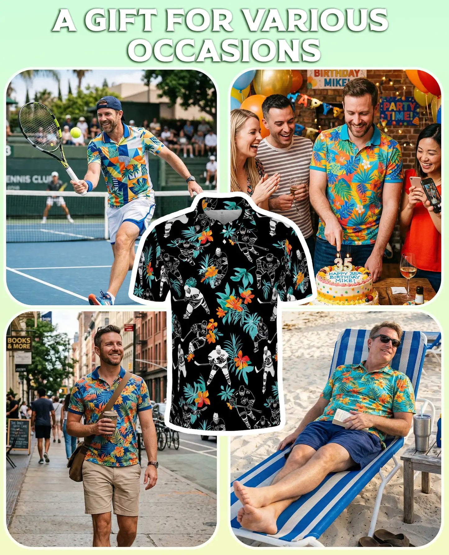 Hockey Player Polo Shirt – Tropical Sports Style | Azhobbyshop