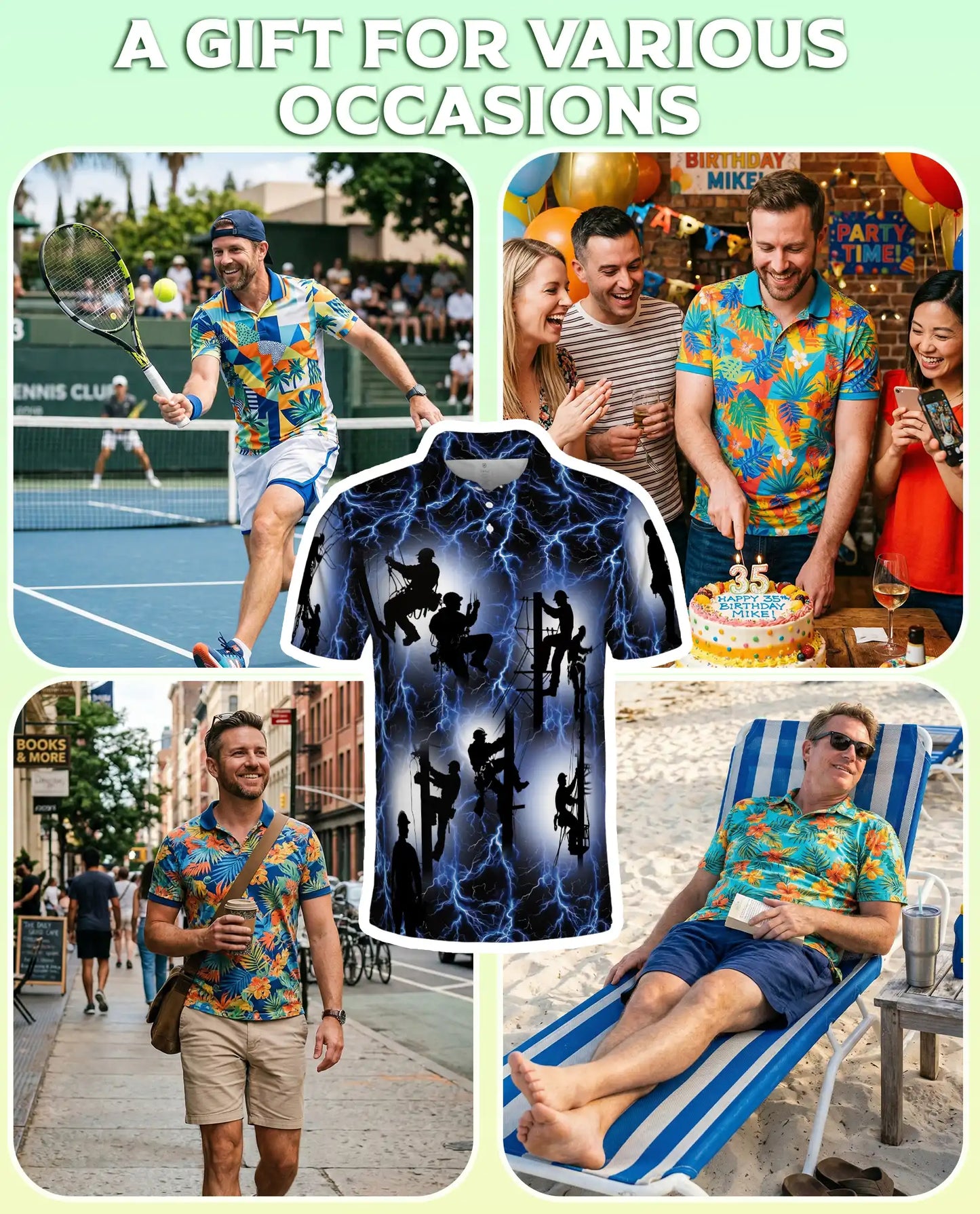 Lineman Lightning Polo Shirt | Azhobbyshop