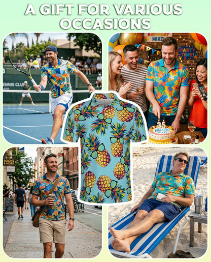 Cool Pineapple Sunglasses Polo Shirt – Tropical Summer Hawaiian Style | Azhobbyshop