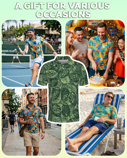 Hops Beer Polo Shirt -Craft Beer Lover Brewery Style | Azhobbyshop