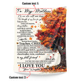Personalized Mother Blanket – Autumn Tree Love Gift