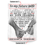Personalized Future Wife Blanket – Custom Names Romantic Love Gift