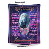 Personalized Daughter Blanket From Dad – Lion Dreamcatcher Inspirational Gift