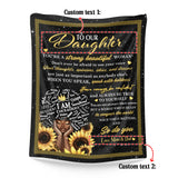 Personalized Daughter Sunflower Blanket – To Our Daughter Throw