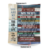 Personalized Wife Blanket From Husband – Rustic Wood Love Gift