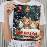 MOTAVYN Christmas Cats Coloring Book Spiral Bound for Adults