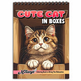 MOTAVYN Cute Cat in Boxes Coloring Book for Adults