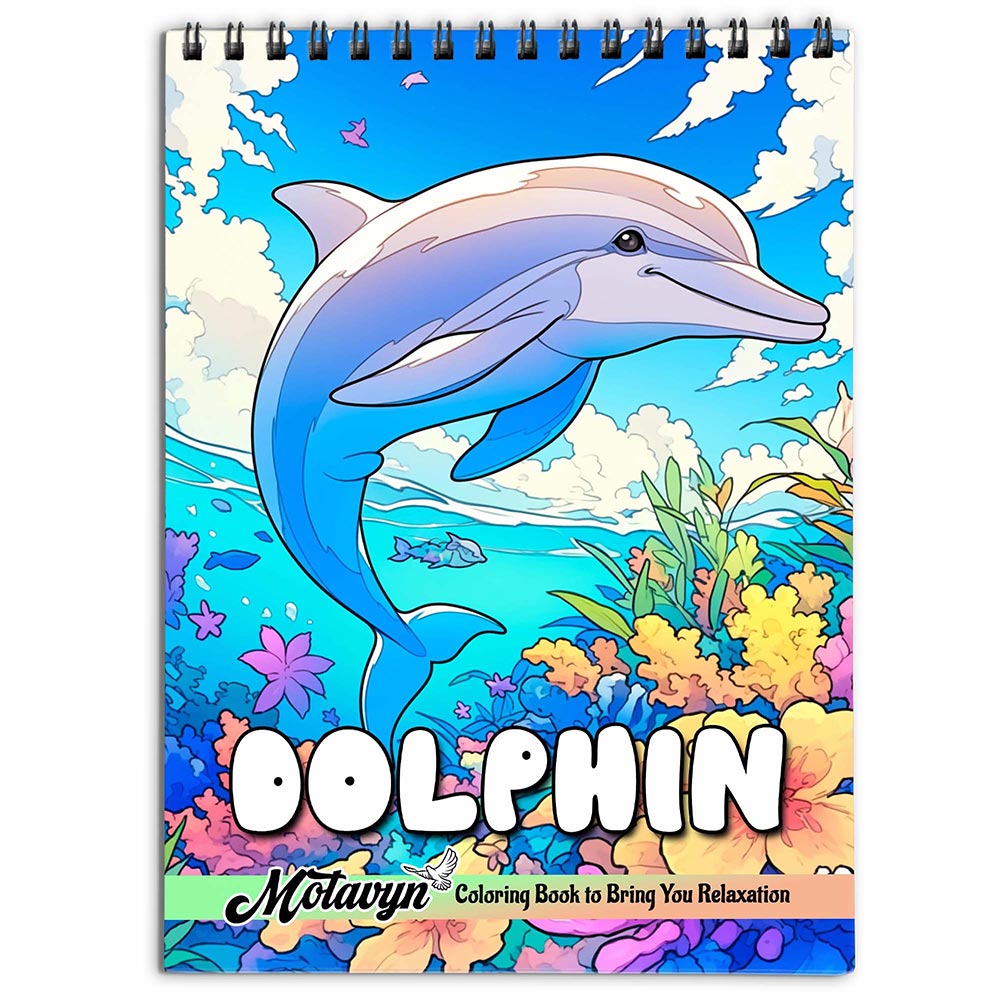 MOTAVYN Dolphin Coloring Book for Adults