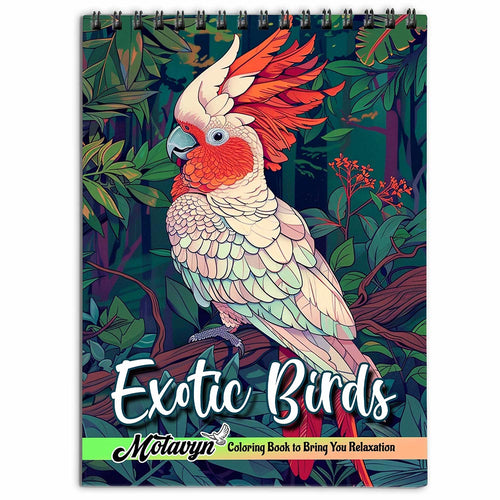 MOTAVYN Exotic Birds Coloring Book for Adults