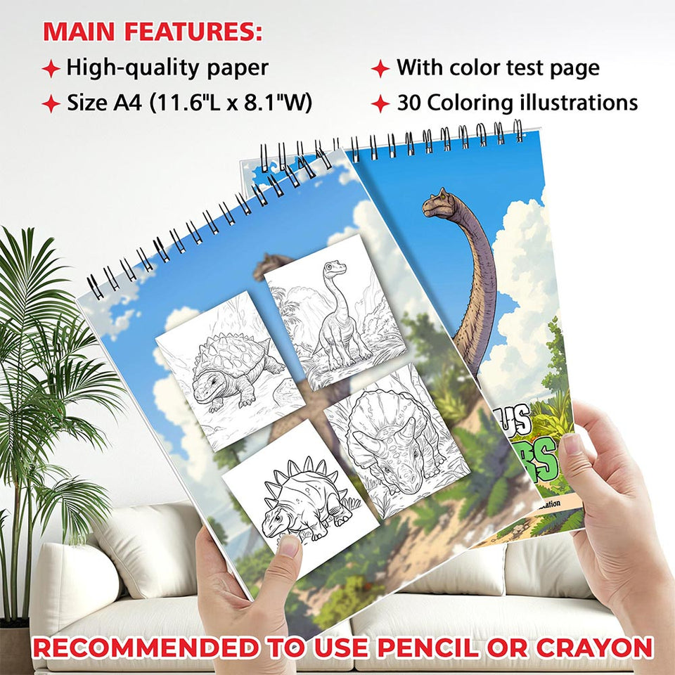 MOTAVYN Herbivorous Dinosaurs Coloring Sheets for Adults
