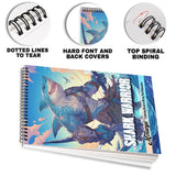 MOTAVYN Shark Warrior Coloring Pages for Adults