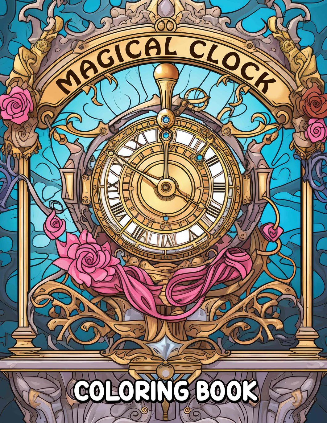 Magical Clock 30 Pages Printable Coloring Book