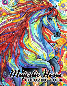 Majestic Horse 30 Pages Printable Coloring Book