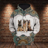 Mandala German Shepherd All Over Printed Gift For Dog Lovers Unisex Hoodie
