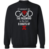 Connect to God, The password is the last 8 digits of ? (Pi) - Jesus, Science shirt, Philomath, Pi Number Apparel
