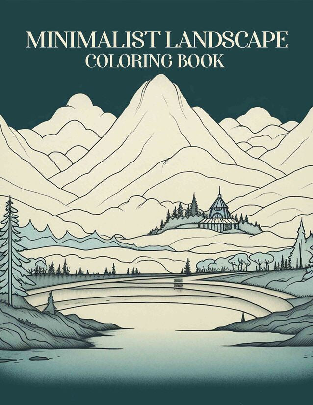 Minimalist Landscape 30 Pages Printable Coloring Book