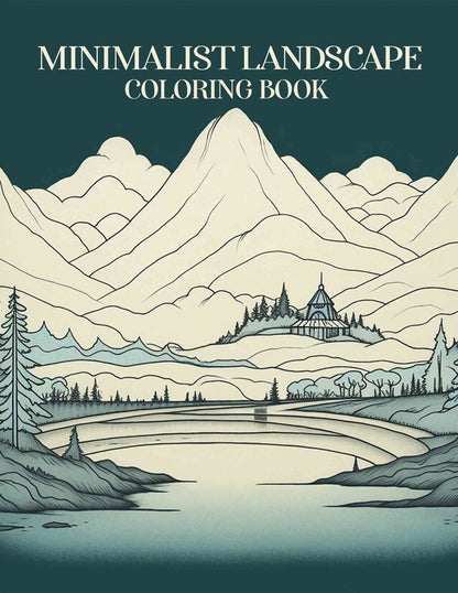 Minimalist Landscape 30 Pages Printable Coloring Book
