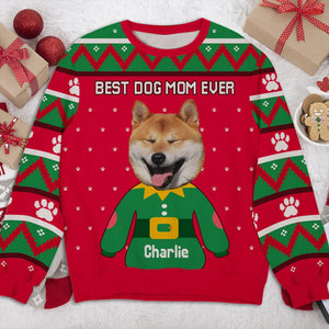 Christmas Dog Face - Personalized Custom Photo Ugly Sweatshirt - Christmas Gift For Pet Lovers, Pet Lovers