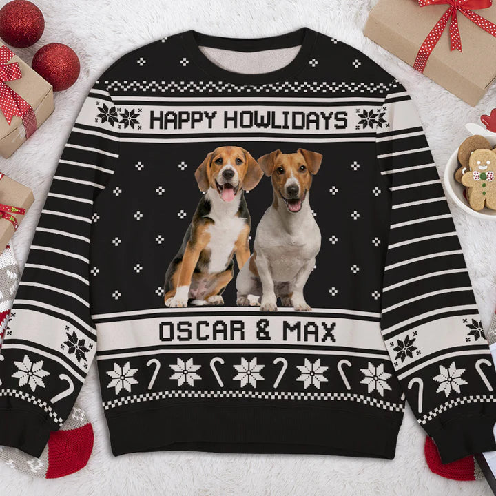 Merry Woofmas Photo - Personalized Custom Photo Ugly Sweatshirt - Christmas Gift For Pet Lovers, Pet Lovers