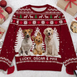 Winter Dog Photo - Personalized Custom Photo Ugly Sweatshirt - Christmas Gift For Pet Lovers, Pet Lovers