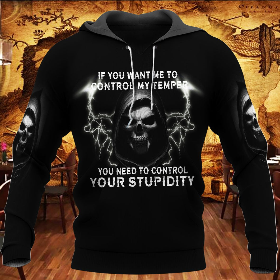 Unisex Hoodie All Over Print Skull Gifts The Death Unisex Hoodie