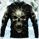 Unisex Hoodie All Over Print Skull Gifts Skull Shouted Unisex Hoodie