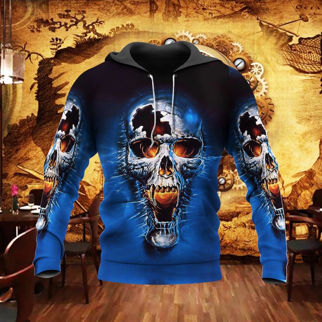 Unisex Hoodie All Over Print Skull Gifts Skull Struggled To Get Out Unisex Hoodie