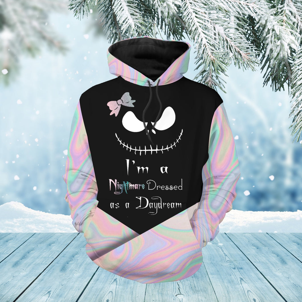 Unisex Hoodie All Over Print Skull Gifts Unicorn Nightmare Before Christmas Unisex Hoodie