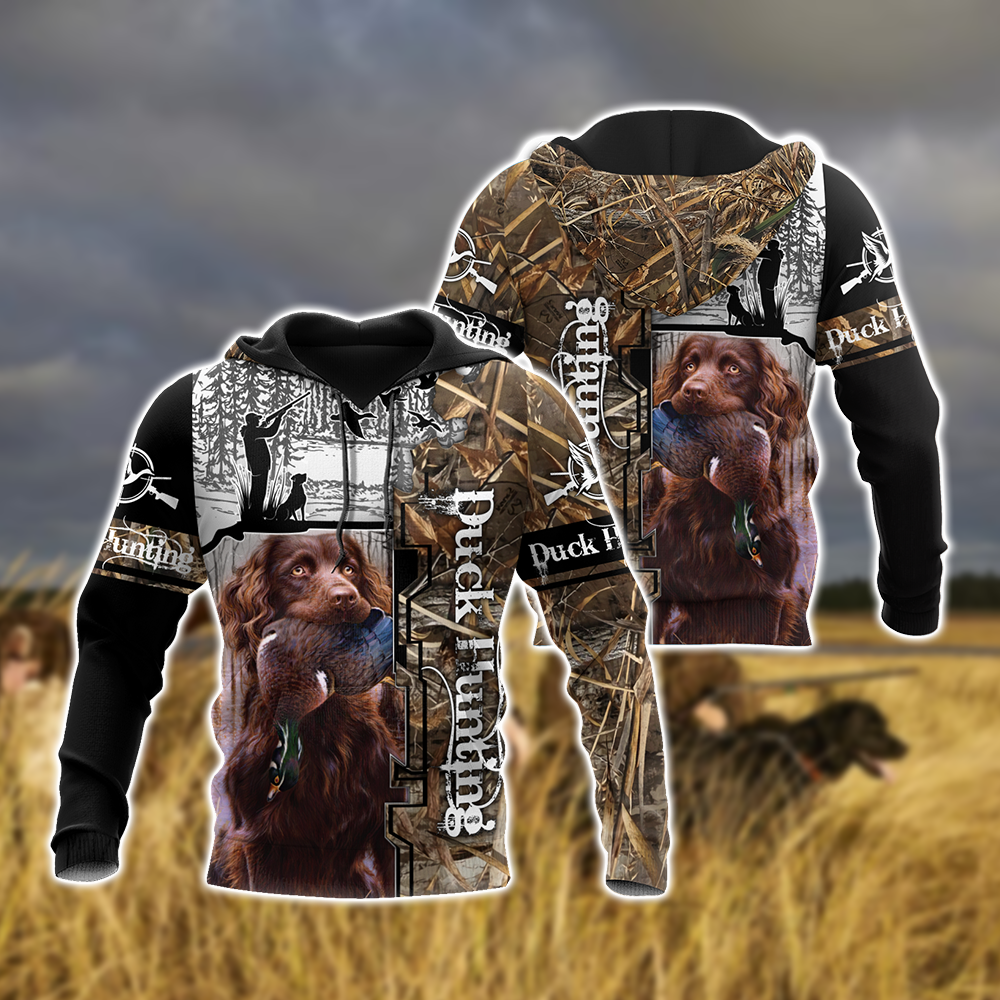Unisex Hoodie All Over Print Hunting Gifts Deer Hunting Gifts Labrador Duck Hunting Dog All Over Printed Unisex Hoodie