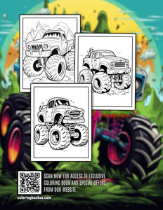 Monster Cars 30 Pages Printable Coloring Book