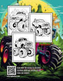 Monster Cars 30 Pages Printable Coloring Book