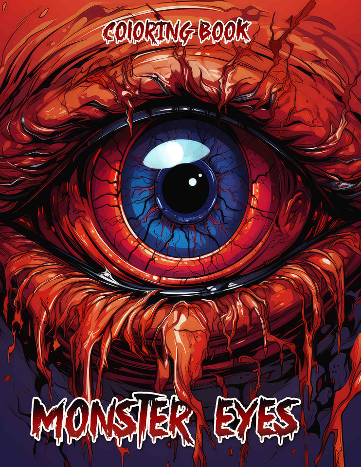 Monster Eyes 30 Pages Printable Coloring Book