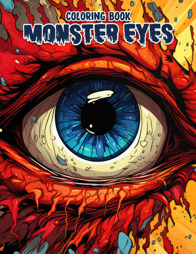 Monster Eyes 30 Pages Printable Coloring Book