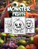 Monster Fruits 30 Pages Printable Coloring Book