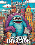 Monster Invasion 30 Pages Printable Coloring Book