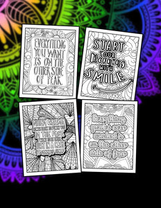 Motivation Mandalas 30 Pages Printable Coloring Book