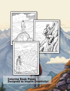 Mountain Climbing 30 Pages Printable Coloring Book